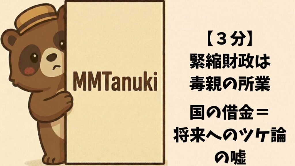【３分】緊縮財政は毒親の所業。「国の借金＝将来へのツケ」論の嘘