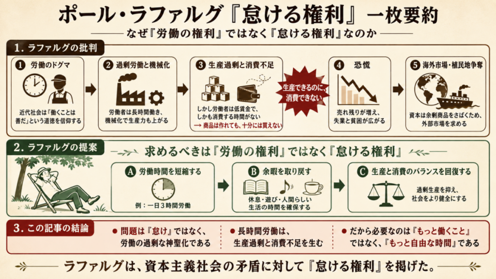 怠ける権利の要約
